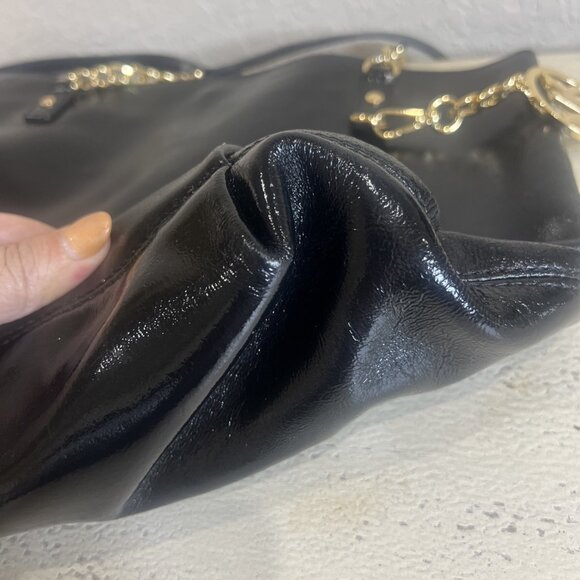 Michael Kors Jet Set Shiny Black Patent Leather Chain Tote - Picture 9 of 10